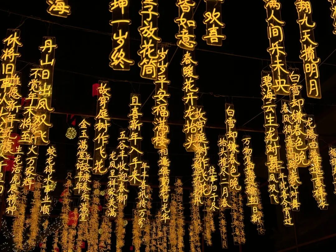 春节夜景文案图片